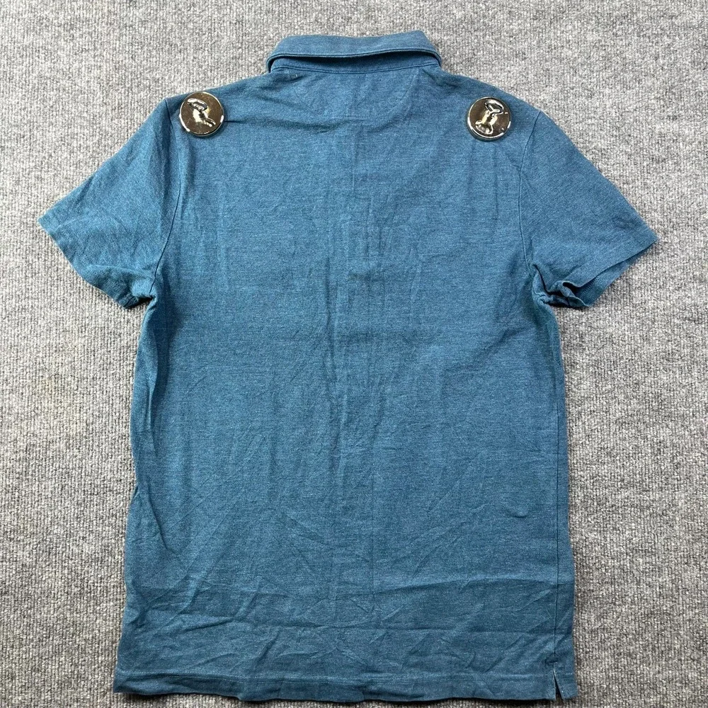 Banana‎ Republic Performance Pique Polo Shirt Men's Blue Short Sleeve - Small